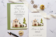 Rustic Church Wedding Invitation, an Invitation Template by BlueRobinDesignShop (Thumbnail 5 of 6)