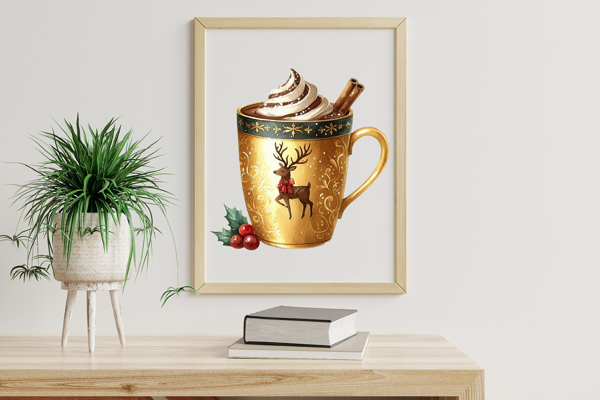 Hot Chocolate Christmas Clipart, an Illustration by Libby Wishes (Photo 4 of 4)