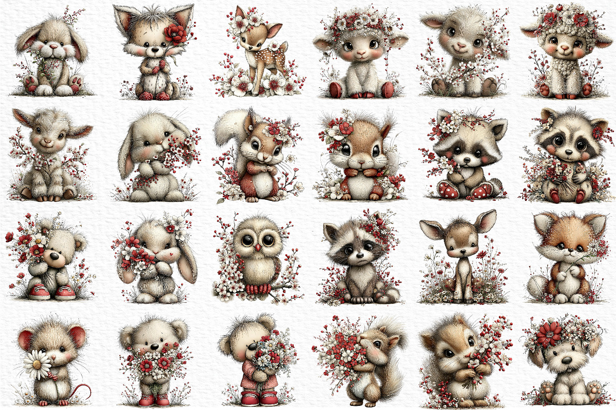 Whimsical Spring Animals Clipart, an Illustration by Craft Nest (Photo 6 of 11)