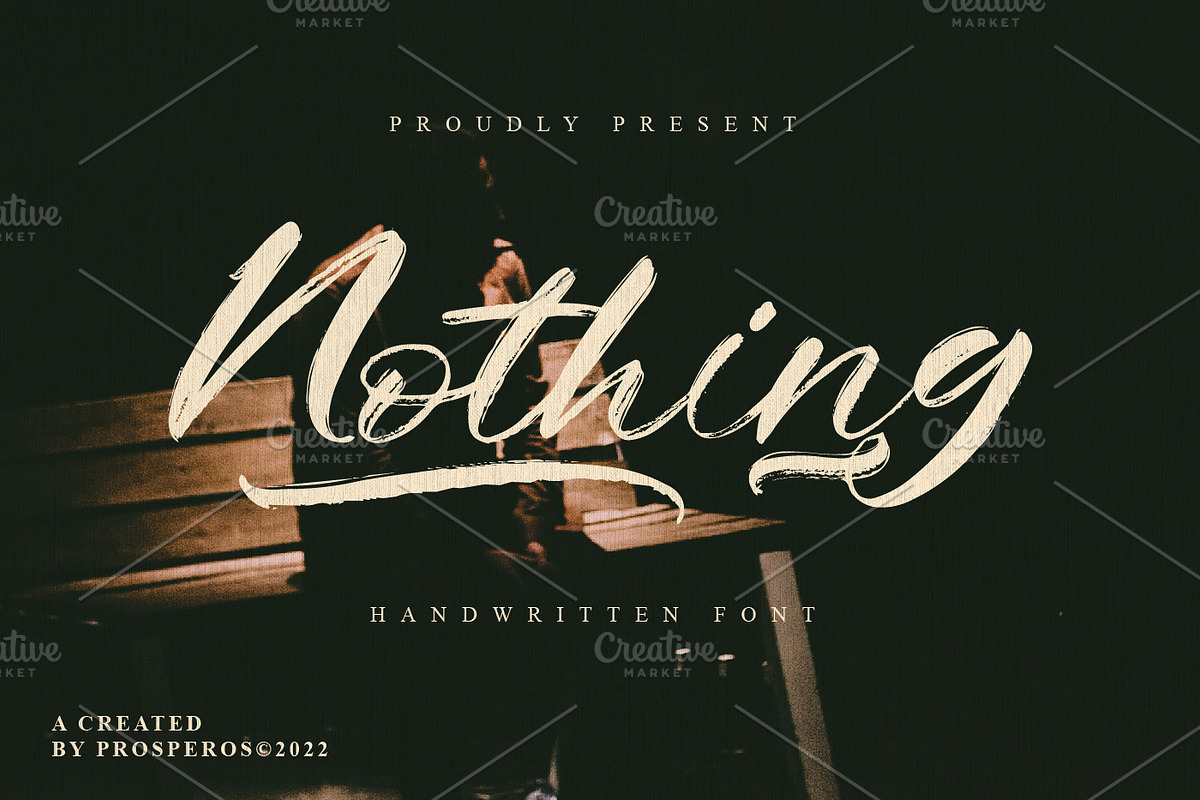 Nothing - Handwritten Font, a Handwritten Font by prps.std (Photo 1 of 7)