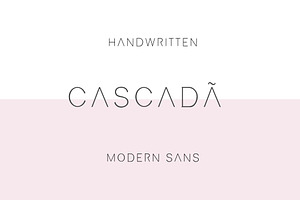 Cascada - modern sans serif font