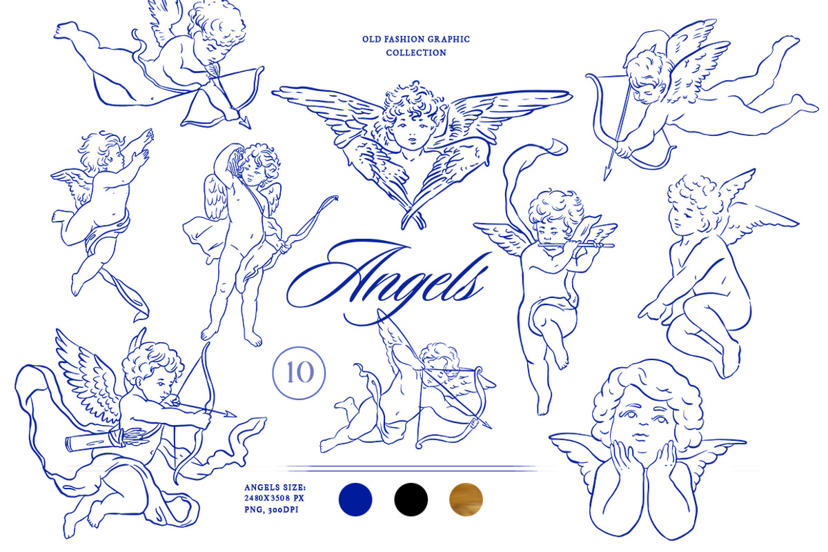 +420 Barbara Vintage Line Art Set, a Decorative Illustration by NassyArt (Photo 18 of 29)