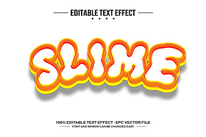 Slime 3D editable text effect, a Layer Style Add-On by nicemorning
