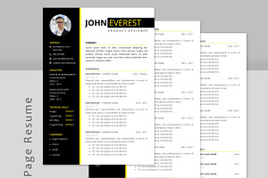 CV Resume Template Word For Job