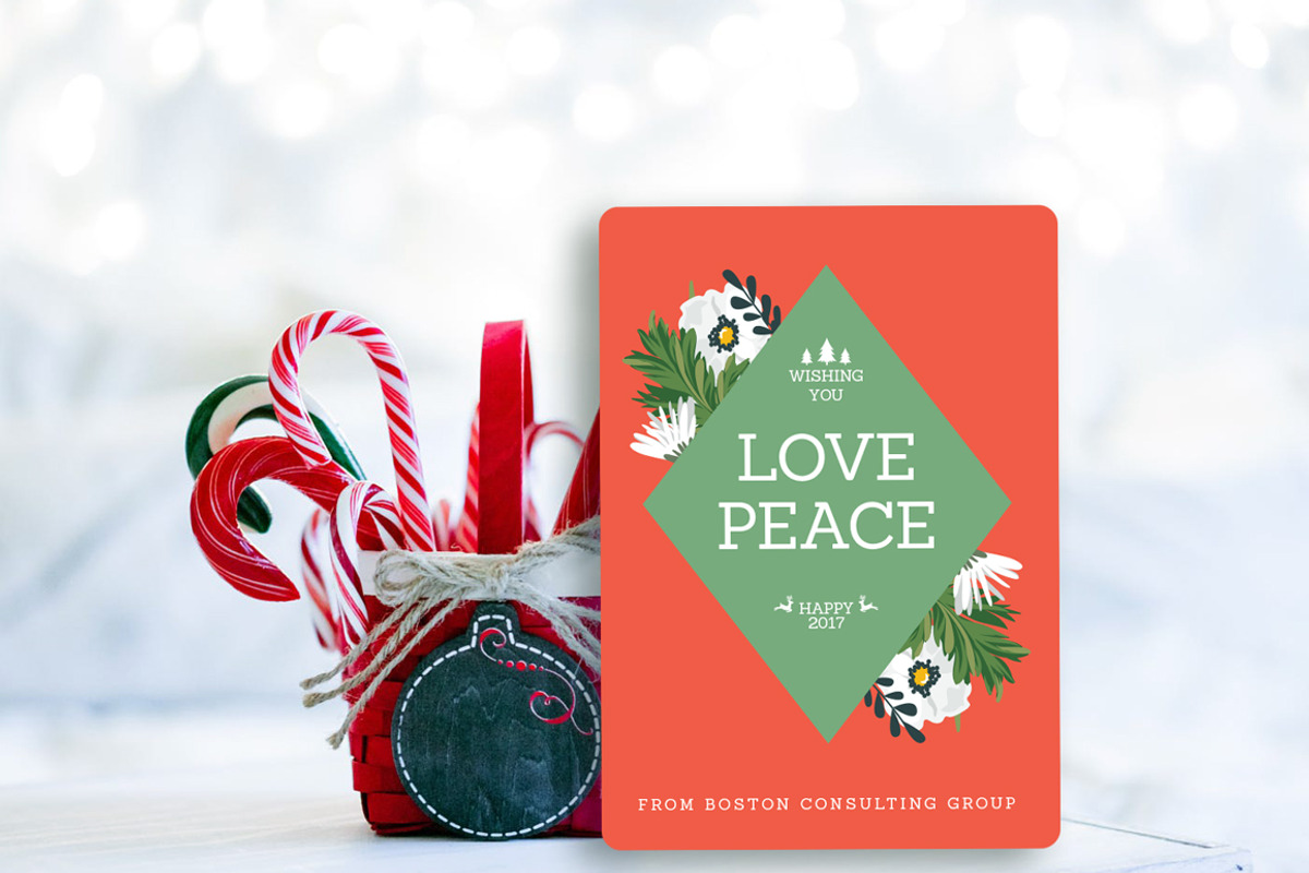 christmas card template, a Card Template by Woow Party