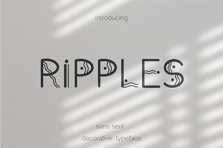 Ripple. Bohemian Sans Serif Typeface