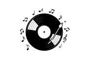 Vintage Vinyl Record & Turntable Bun, an Illustration by Creativeshirt (Thumbnail 13 of 31)