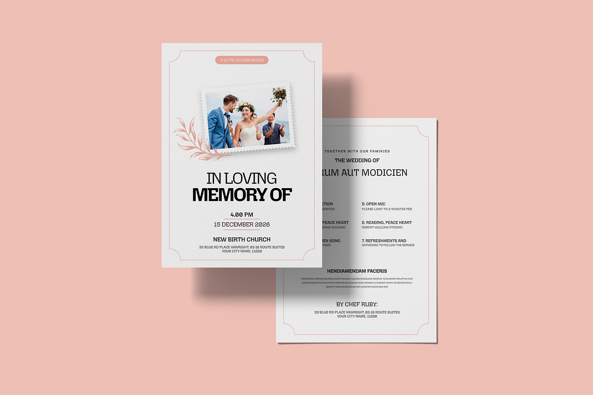 Nature horizontal print template, an Invitation Template by Creatiya Type (Photo 5 of 6)