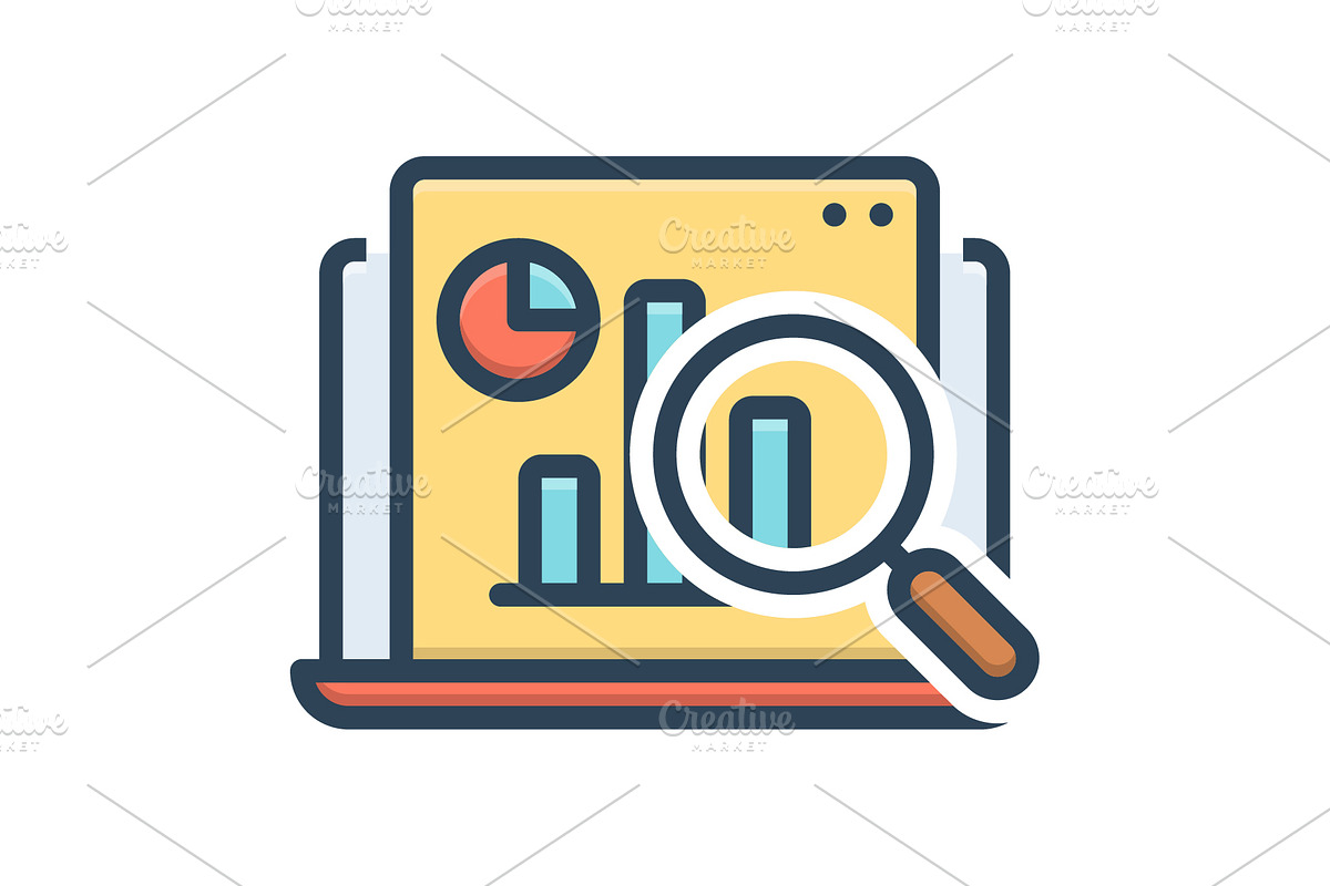 Research data color icon, a Duotone Icon by Creative priyanka