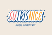 Sutrisnice, a Font by Forberas Club (Thumbnail 1 of 7)