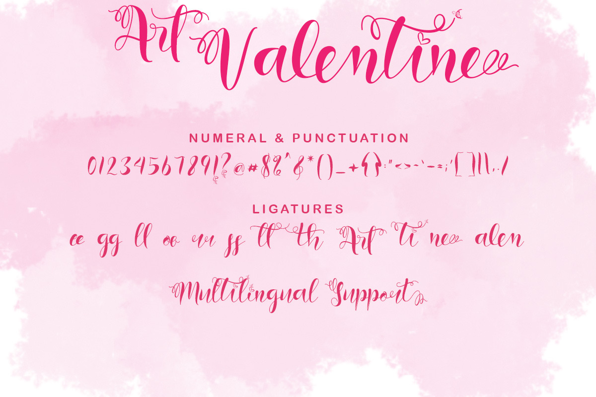 Art Valentine, a Script Font by Yoga Letter (Photo 9 of 9)
