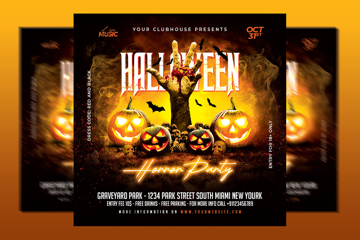 Halloween Flyer, a Templates & Theme by MithilaCreation (Photo 1 of 6)