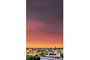 Sunset Sunrise Cityscape Of Vilnius, an Architecture Photo by Our Amazing World