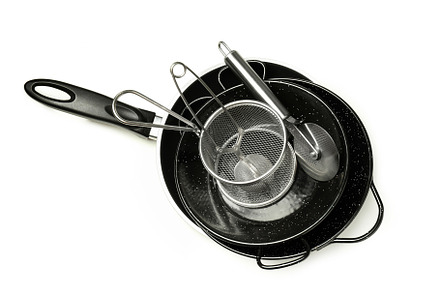 Kitchen utensil on white background, top view, a Food & Drink Photo by AtlasStudio PRO