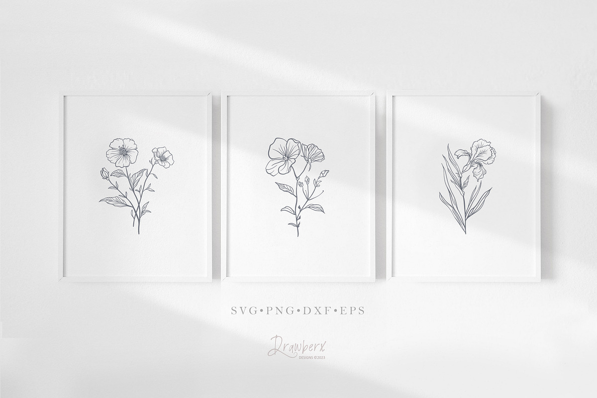 Birth Month flowers Svg, bundle 125, a Graphic by Drawberx (Photo 7 of 10)
