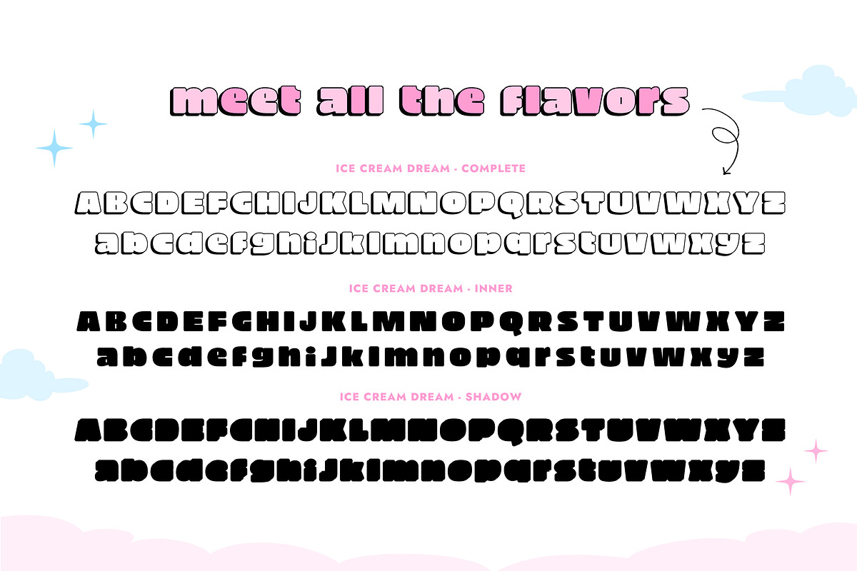 Ice Cream Dream Font Family, a Sans Serif Font by Salt & Pepper Designs (Photo 6 of 8)