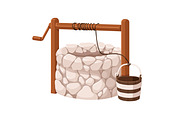 Old water wells with buckets set, an Object Illustration by Good Studio (Thumbnail 3 of 6)