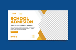 School Admission Banner Template