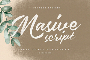 Masive Script, a Script Font by maghrib