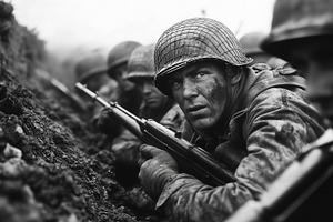 World War II soldiers in combat gear, a Person Photo by MistyDay