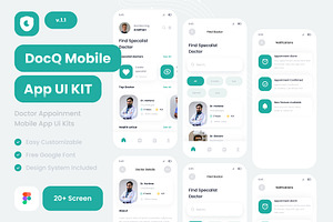 DocQ Doctor Mobile App Ui Kits