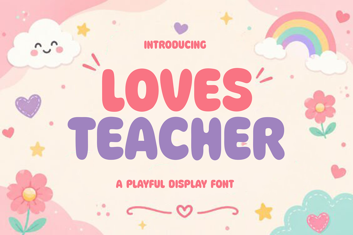 Loves Teacher, a Script Font by InermediaSTUDIO (Photo 1 of 8)