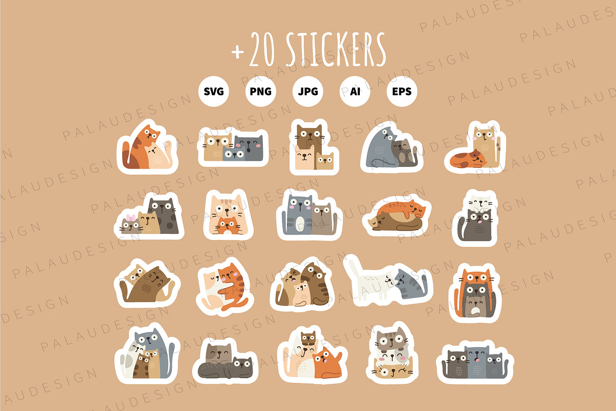 Family Cat Clipart, an Animal Illustration by Palau (Photo 10 of 10)