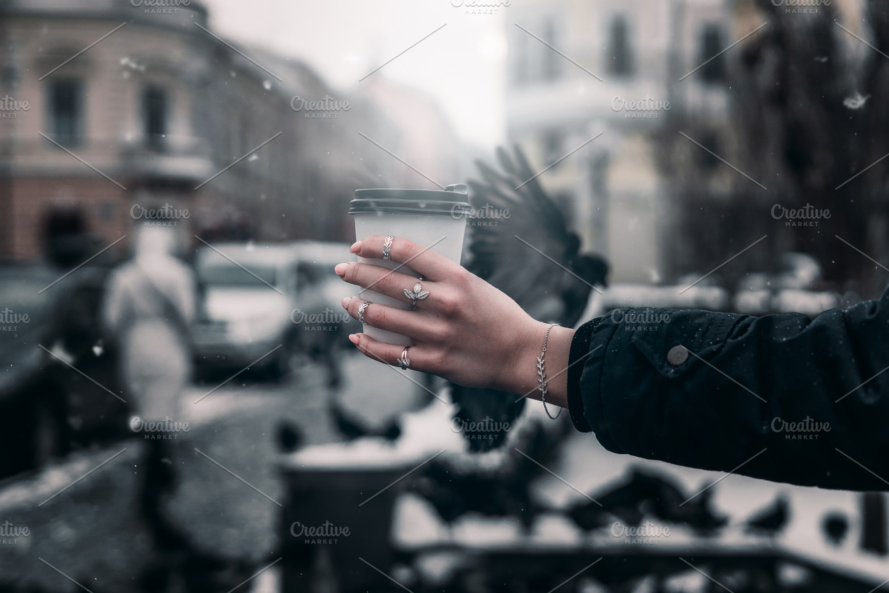 A girl's hand hold coffee, a Beauty & Fashion Photo by Elijah