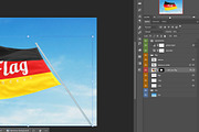 Waving Flag Mockup, an Advertising Mockup by RSplaneta (Thumbnail 2 of 2)