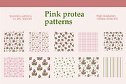 Pattern set Pink protea patterns, a Pattern Graphic by L- design studio (Thumbnail 4 of 6)