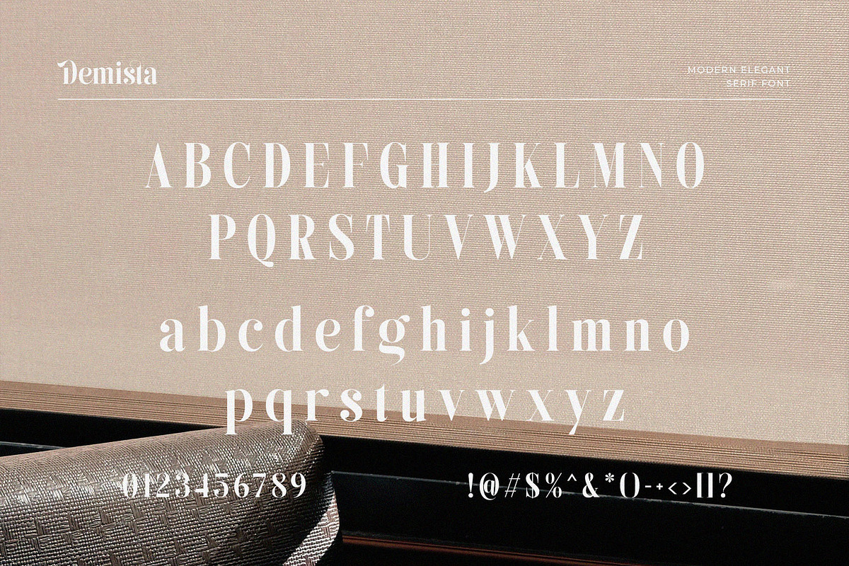 Demista - Modern Elegant Serif Font, a Serif Font by TypeLogue (Photo 5 of 5)