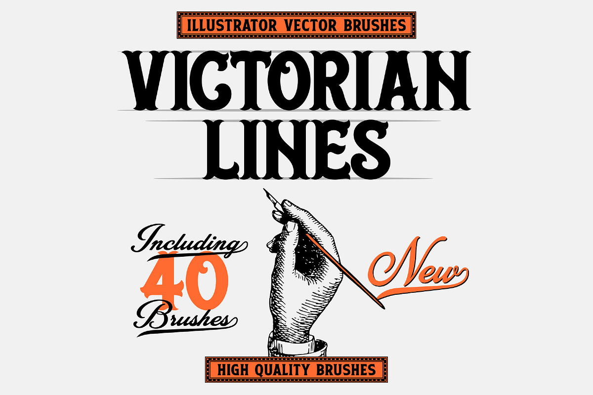 Victorian Lines Vector Brush Kit, a Brush Add-On by MightySHORT (Photo 2 of 7)