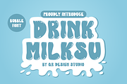 Drink Milksu - Free Fonts, a Handwritten Font by QR Design Studio (Thumbnail 1 of 8)