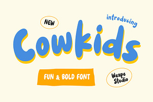 Cowkids - Fun and Bold Font