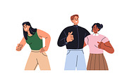 Happy people point at you set, a Person Illustration by PaperTrident (Thumbnail 8 of 12)
