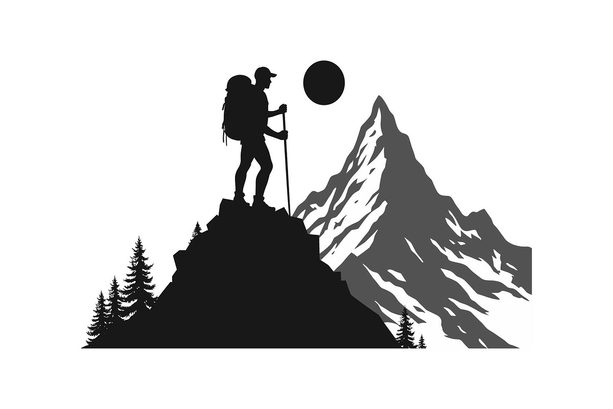 Adventure Hiking Silhouette Bundle, an Object Graphic by Designs_River (Photo 3 of 16)
