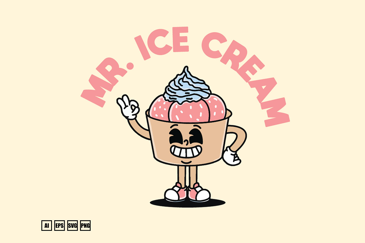 Happy Ice Cream Mascot, an Illustration by kalehstudio (Photo 2 of 5)