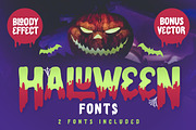 Haluween Fonts | Bloody Effect, a Script Font by Nurmiftah (Thumbnail 1 of 13)