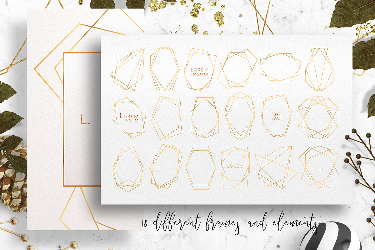 Gold Gems - trendy collection, a Decorative Illustration by Gluiki (Photo 8 of 15)