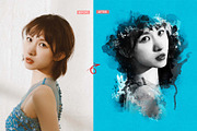Soul Ink Mixed Media Portrait Action, an Action Add-On by MRI STUDIO (Thumbnail 8 of 18)