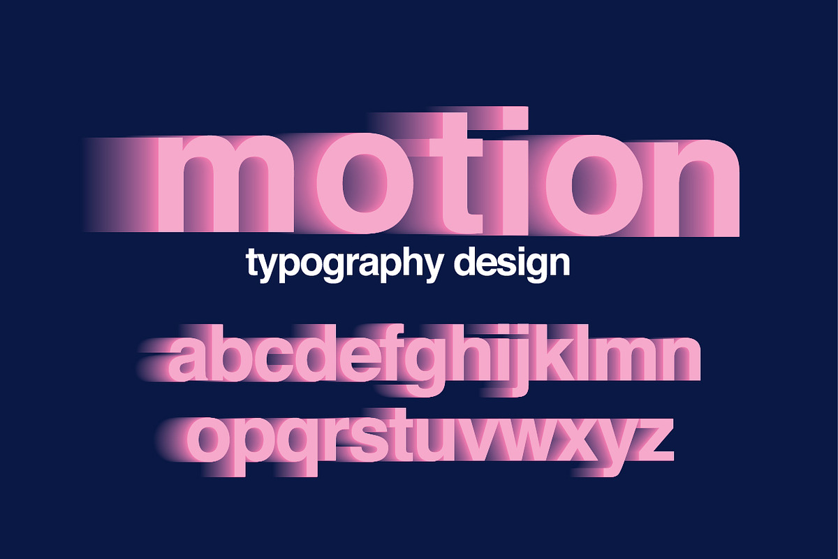 motion blur typography design vector, an Illustration by lyeyee