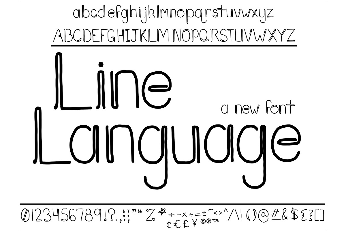 Font Line Drawing Style Modern, a Sans Serif Font by PageLightStudios (Photo 4 of 4)