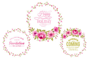 Awesome Floral Cards Set