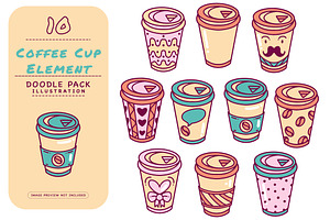 Coffee Cup Element - Doodle Pack