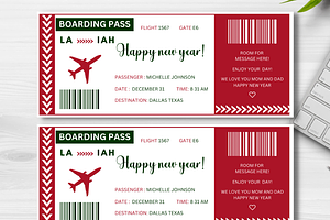 Happy New Year Boarding Pass