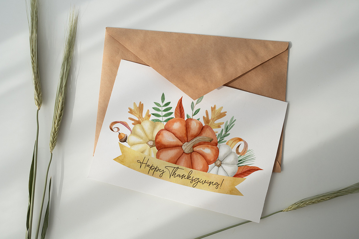 Thanksgiving Dinner watercolor set, an Illustration by Natalia Fedorova (Photo 2 of 10)