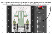 Watercolour Front Door Creator,, a Decorative Illustration by CommercialCliparts (Thumbnail 1 of 3)