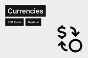 Currencies Medium - 350 icons, an Outline Icon by Pictomate (Thumbnail 1 of 7)