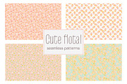 4 Cute summer fabric floral patterns, a Pattern Graphic by antalogiya (Thumbnail 1 of 5)