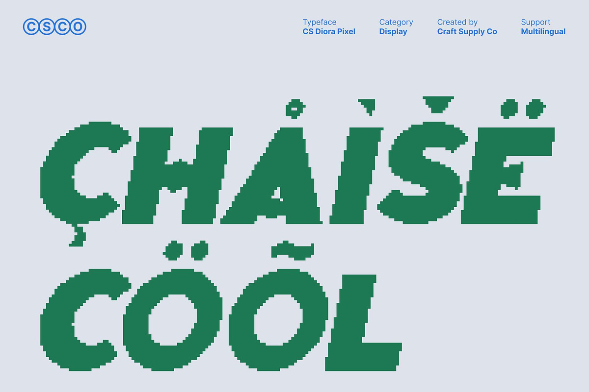 CS Diora Pixel, a Sans Serif Font by Craft Supply Co. (Photo 4 of 8)